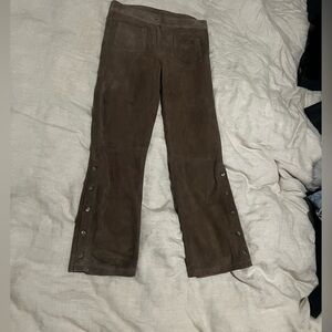 Michael Kors Bergdorf Goodman Brown/Tan Suede Pants